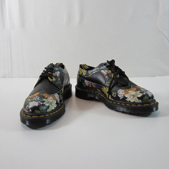 Dr Martens Darcy Floral Backhand Brogue Wingtip Oxford Women's 7 - Picture 1 of 6